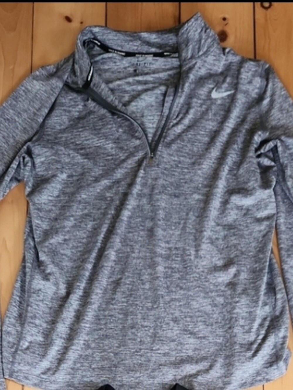 Nike Gray Heather Dri Fit Quarter‑Zip Pullover - Picture 2 of 6